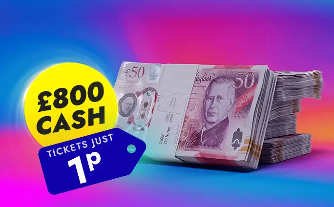 Bank balance looking low? Win £800 for 1p